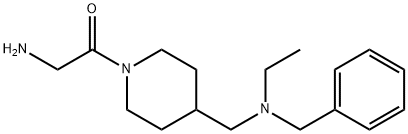 2-AMino-1-{4-[(benzyl-ethyl-aMino)-Methyl]-piperidin-1-yl}-ethanone 结构式