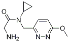 2-AMino-N-cyclopropyl-N-(6-Methoxy-pyridazin-3-ylMethyl)-acetaMide 结构式