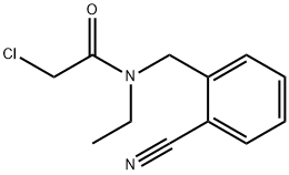 2-Chloro-N-(2-cyano-benzyl)-N-ethyl-acetaMide 结构式