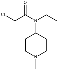 2-Chloro-N-ethyl-N-(1-Methyl-piperidin-4-yl)-acetaMide,1353959-57-5,结构式