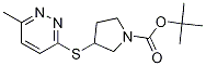 3-(6-Methyl-pyridazin-3-ylsulfanyl)
-pyrrolidine-1-carboxylic acid tert
-butyl ester