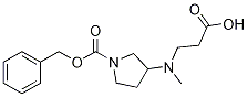 3-(CarboxyMethyl-ethyl-aMino)-pyrrolidine-1-carboxylic acid benzyl ester,1353971-95-5,结构式