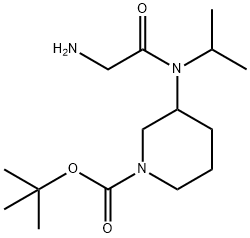 3-[(2-AMino-acetyl)-isopropyl-aMino]-piperidine-1-carboxylic acid tert-butyl ester Structure