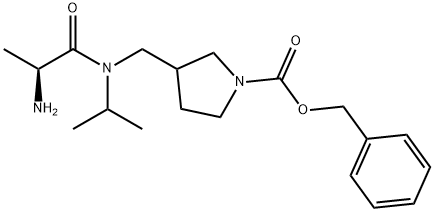 3-{[((S)-2-AMino-propionyl)-isopropyl-aMino]-Methyl}-pyrrolidine-1-carboxylic acid benzyl ester 结构式