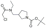 3-{[(2-Chloro-acetyl)-ethyl-aMino]-Methyl}-pyrrolidine-1-carboxylic acid tert-butyl ester 化学構造式