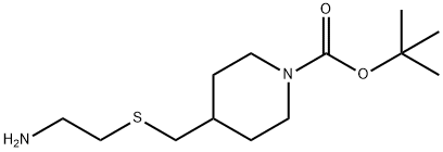 4-(2-AMino-ethylsulfanylMethyl)-piperidine-1-carboxylic acid tert-butyl ester 结构式