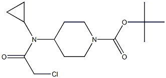 4-[(2-Chloro-acetyl)-cyclopropyl-aMino]-piperidine-1-carboxylic acid tert-butyl ester 化学構造式