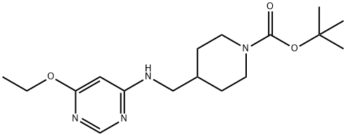 4-[(6-Ethoxy-pyriMidin-4-ylaMino)-Methyl]-piperidine-1-carboxylic acid tert-butyl ester Structure