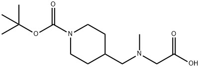 N-((1-(叔丁氧基羰基)哌啶-4-基)甲基)-N-甲基甘氨酸, 1353960-10-7, 结构式