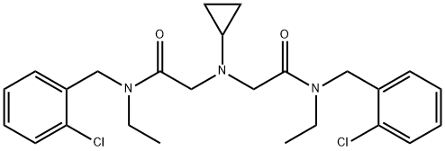 N-(2-氯苄基)-2-({[(2-氯-苄基)-乙基氨基甲酰基]-甲基}-环丙基-氨基)-N-乙基-乙酰胺 结构式
