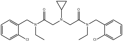 N-(2-Chloro-benzyl)-2-({[(2-chloro-benzyl)-ethyl-carbaMoyl]-Methyl}-cyclopropyl-aMino)-N-ethyl-acetaMide Structure