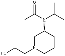 N-[(R)-1-(2-Hydroxy-ethyl)-piperidin-3-yl]-N-isopropyl-acetaMide 化学構造式