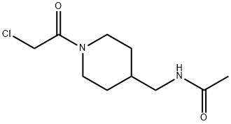 N-((1-(2-氯乙酰基)哌啶-4-基)甲基)乙酰胺, 1353976-45-0, 结构式