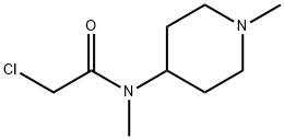 2-氯-N-甲基-N-(1-甲基哌啶-4-基)乙酰胺 结构式