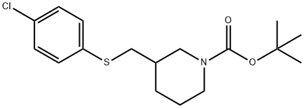 3-(4-Chloro-phenylsulfanylmethyl)-piperidine-1-carboxylic acid tert-butyl ester|3-(4-氯-苯硫基甲基)-哌啶-1-羧酸叔丁基酯