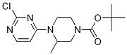 4-(2-Chloro-pyrimidin-4-yl)-3-methyl-piperazine-1-carboxylic acid tert-butyl ester 化学構造式
