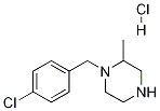 1-(4-Chloro-benzyl)-2-methyl-piperazine hydrochloride Struktur