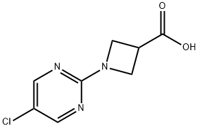 1-(5-氯-嘧啶-2-基)-氮杂环丁烷-3-羧酸, 1289386-16-8, 结构式