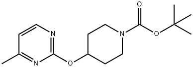 4-(4-甲基-嘧啶-2-基氧基)-哌啶-1-羧酸叔丁基酯 结构式