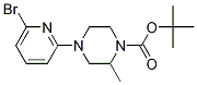 4-(6-Bromo-pyridin-2-yl)-2-methyl-piperazine-1-carboxylic acid tert-butyl ester Struktur
