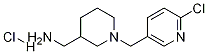 [1-(6-Chloro-pyridin-3-ylmethyl)-piperidin-3-yl]-methyl-amine hydrochloride Struktur