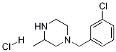 1-(3-Chloro-benzyl)-3-methyl-piperazine hydrochloride Structure