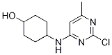 4-(2-Chloro-6-methyl-pyrimidin-4-ylamino)-cyclohexanol Struktur