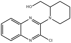 [1-(3-Chloro-quinoxalin-2-yl)-piperidin-2-yl]-methanol 化学構造式