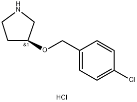 (S)-3-(4-Chloro-benzyloxy)-pyrrolidine hydrochloride Struktur