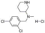 (2,4-二氯-苄基)-甲基-哌啶-3-基-胺盐酸盐,,结构式