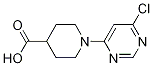 1-(6-Chloro-pyrimidin-4-yl)-piperidine-4-carboxylic acid Struktur