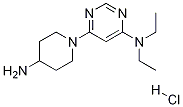 [6-(4-Amino-piperidin-1-yl)-pyrimidin-4-yl]-diethyl-amine hydrochloride,,结构式