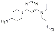 [6-(4-Amino-piperidin-1-yl)-pyrimidin-4-yl]-diethyl-amine hydrochloride Structure