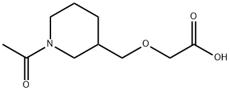 (1-Acetyl-piperidin-3-ylMethoxy)-acetic acid Struktur