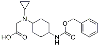 (1R,4R)-[(4-BenzyloxycarbonylaMino-cyclohexyl)-cyclopropyl-aMino]-acetic acid 化学構造式