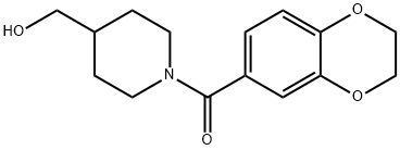 (2,3-Dihydro-benzo[1,4]dioxin-6-yl)-(4-hydroxyMethyl-piperidin-1-yl)-Methanone Struktur