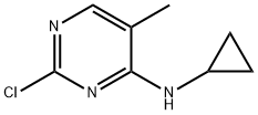 (2-Chloro-5-Methyl-pyriMidin-4-yl)-cyclopropyl-aMine 化学構造式