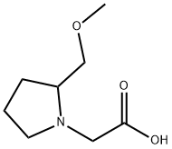 2-(2-(甲氧基甲基)吡咯烷-1-基)乙酸, 1353975-15-1, 结构式