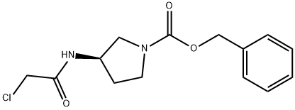 (R)-3-(2-Chloro-acetylaMino)-pyrrolidine-1-carboxylic acid benzyl ester 结构式