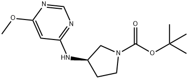 (R)-3-(6-Methoxy-pyriMidin-4-ylaMino)-pyrrolidine-1-carboxylic acid tert-butyl ester Structure