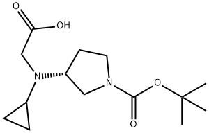 (R)-3-(CarboxyMethyl-cyclopropyl-aMino)-pyrrolidine-1-carboxylic acid tert-butyl ester Structure