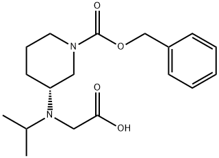 (R)-3-(CarboxyMethyl-isopropyl-aMino)-piperidine-1-carboxylic acid benzyl ester 化学構造式