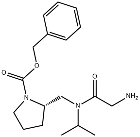 (S)-2-{[(2-AMino-acetyl)-isopropyl-aMino]-Methyl}-pyrrolidine-1-carboxylic acid benzyl ester 结构式