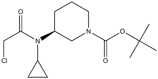 (S)-3-[(2-Chloro-acetyl)-cyclopropyl-aMino]-piperidine-1-carboxylic acid tert-butyl ester Struktur
