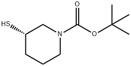 (S)-3-Mercapto-piperidine-1-carboxylic acid tert-butyl ester Structure