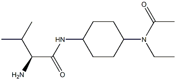 (S)-N-[4-(Acetyl-ethyl-aMino)-cyclohexyl]-2-aMino-3-Methyl-butyraMide 结构式