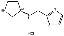 (S)-Pyrrolidin-3-yl-(1-thiazol-2-yl-ethyl)-aMine hydrochloride Struktur