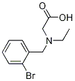 N-(2-溴苄基)-N-乙基甘氨酸 结构式