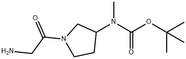 [1-(2-AMino-acetyl)-pyrrolidin-3-yl]-Methyl-carbaMic acid tert-butyl ester,1353964-05-2,结构式