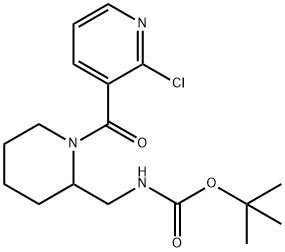 [1-(2-Chloro-pyridine-3-carbonyl)-piperidin-2-ylMethyl]-carbaMic acid tert-butyl ester Structure